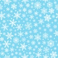 Seamless pattern snowflakes vector illustration Royalty Free Stock Photo